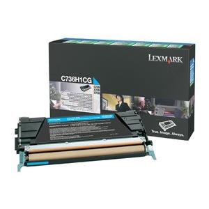 Picture of Lexmark Lexc736H1Cg Lexmark Br C736N - 1-Hi Rtn Prog Cyan