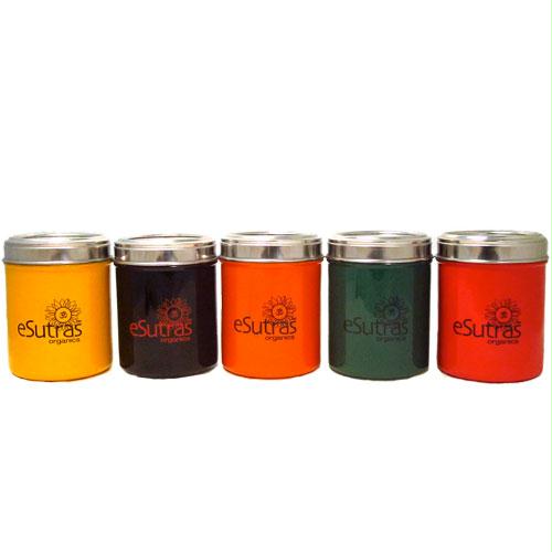 Picture of eSutras Organics 272402 See Through Tea Canister - Yellow