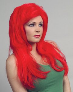 Picture of Alicia International 00118 RED DELUXE MERMAID Wig