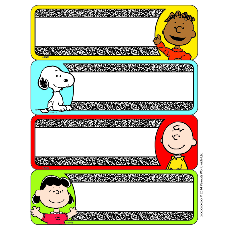 Picture of Eureka EU-656143 Peanuts Composition Label Stickers