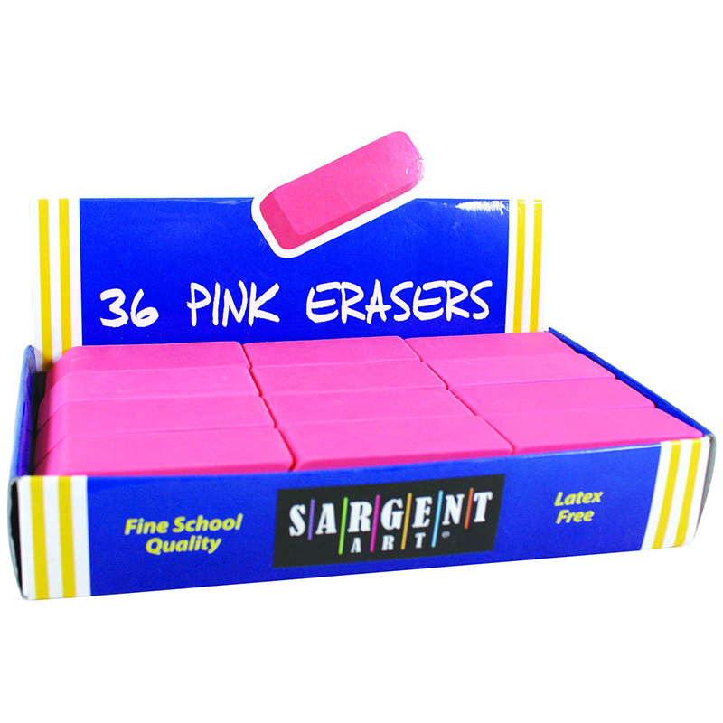 Picture of Sargent Art  Inc. SAR361012 36Ct Large Pink Eraser Pack