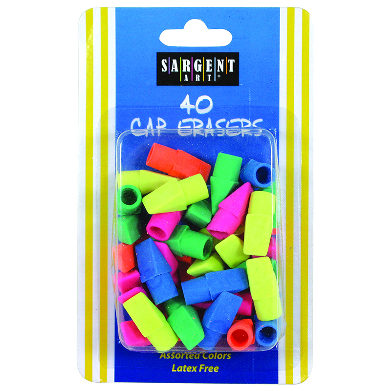 Picture of Sargent Art  Inc. SAR361015 40Ct Assorted Color Cap Eraser