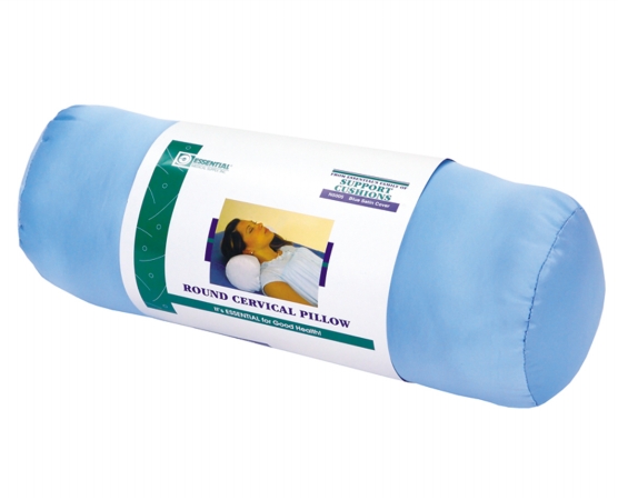 Picture of Essential Medical Supply&#44; Inc N5005 Round Cervical Pillow - Blue Satin