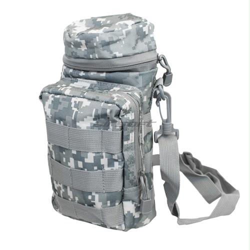 Water Bottle Carrier - Digital Camo - Adjustable Strap - Durable PVC