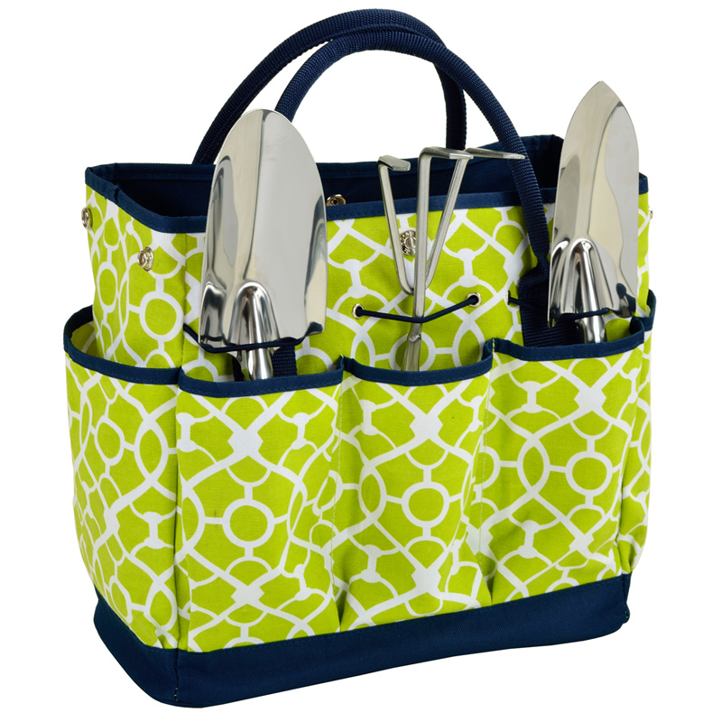 Picture of Picnic at Ascot 341-TG Trellis Green Gardening Tote with Tools - Trellis Green