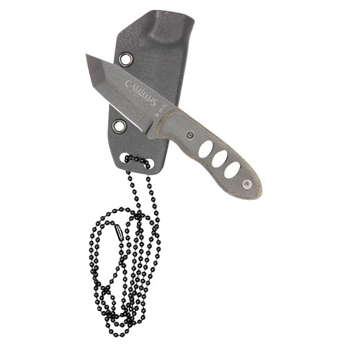 Picture of ACME - CAMILLUS 19088 Camillus 5.5 in. Choker Fixed Blade Knife with Kydex Sheath - 1095 high carbon steel&#44; black micarta handle