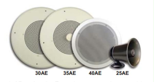 40AE Flush Mount Speaker - 15 W RMS - 85 Hz to 15 kHz - 8 Ohm