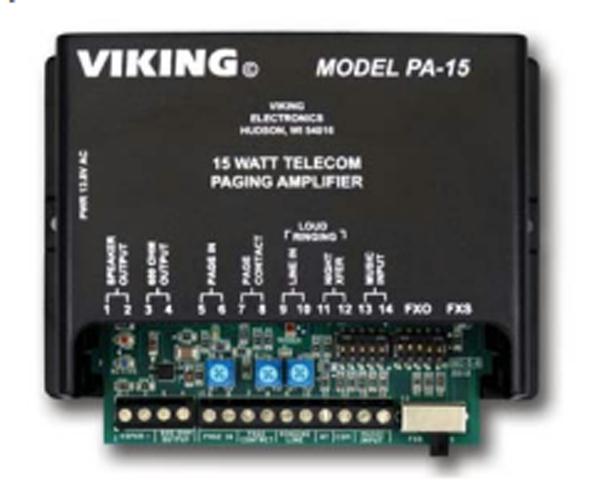 Picture of Viking Electronics VK-PA-15 Viking Electronics VK-PA-15 15 Watt Paging Amplifier And Loud Ringer