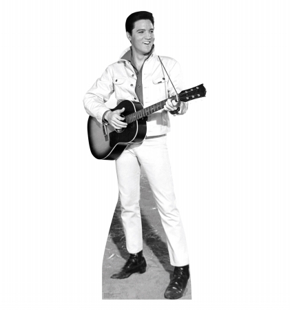 Picture of Advanced Graphics 1350 Elvis B&W White Jacket Cardboard Cutout