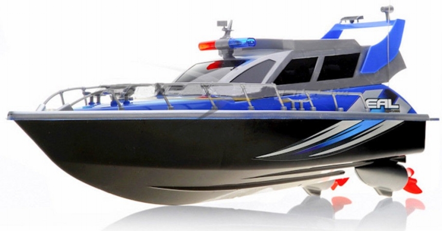 Picture of AZ IMPORT & TRADING B87F Blue  RC Patrol Boat Blue