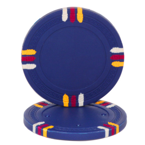 Picture of Brybelly Holdings CPBL12-DarkBlue-25 Roll of 25 - Dark Blue Blank Claysmith 12 Stripe Poker Chip