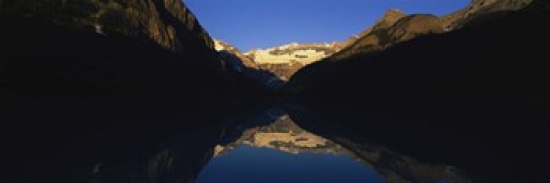 Reflection of mountains in a lake  Lake Louise  Banff National Park  Alberta  Canada Poster Print by  - 36 x 12 -  RLM Distribution, HO216123