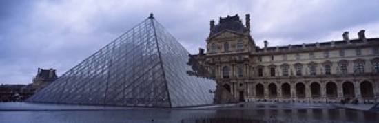 PPI114954L Pyramid in front of a museum  Louvre Pyramid  Musee Du Louvre  Paris  France Poster Print by  - 36 x 12 -  Panoramic Images