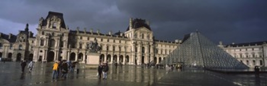 PPI114955L Pyramid in front of a museum  Louvre Pyramid  Musee Du Louvre  Paris  France Poster Print by  - 36 x 12 -  Panoramic Images