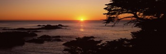 Sunset over the sea  Point Lobos State Reserve  Carmel  Monterey County  California  USA Poster Print by  - 36 x 12 -  RLM Distribution, HO624042