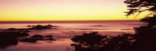 Sea at sunset  Point Lobos State Reserve  Carmel  Monterey County  California  USA Poster Print by  - 36 x 12 -  RLM Distribution, HO217523