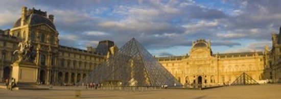 PPI126363L Pyramid in front of a museum  Louvre Pyramid  Musee Du Louvre  Paris  Ile-de-France  France Poster Print by  - 36 x 12 -  Panoramic Images