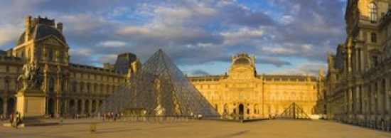 PPI126364L Pyramid in front of a museum  Louvre Pyramid  Musee Du Louvre  Paris  Ile-de-France  France Poster Print by  - 36 x 12 -  Panoramic Images