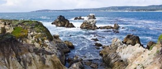 Rock formations on the coast  Point Lobos State Reserve  Carmel  Monterey County  California  USA Poster Print by  - 36 x 12 -  RLM Distribution, HO208351