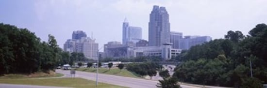 Street scene with buildings in a city  Raleigh  Wake County  North Carolina  USA Poster Print by  - 36 x 12 -  RLM Distribution, HO208438