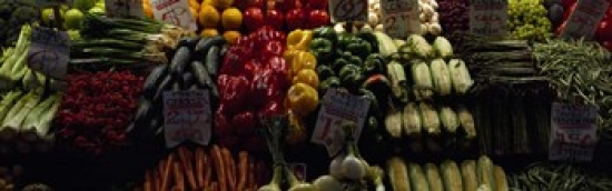 Fruits and vegetables at a market stall  Pike Place Market  Seattle  King County  Washington State  USA Poster Print by  - 36 x 12 -  RLM Distribution, HO212783