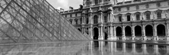 Pyramid in front of an art museum  Musee Du Louvre  Paris  France Poster Print by  - 36 x 12 -  RLM Distribution, HO624697