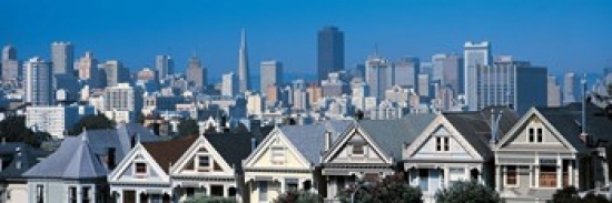 Victorian houses Steiner Street San Francisco CA USA Poster Print by  - 36 x 12 -  RLM Distribution, HO2847916