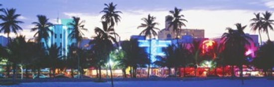 PPI74610L South Beach Miami Beach Florida USA Poster Print by  - 36 x 12 -  Panoramic Images