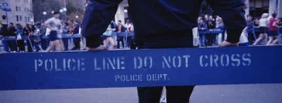 PPI77394L Group of people running in a marathon  New York City  New York State  USA Poster Print by  - 36 x 12 -  Panoramic Images