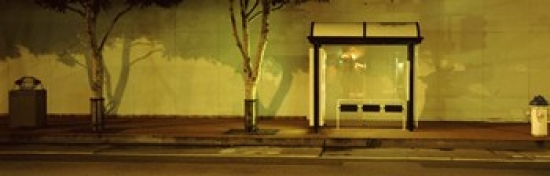 Bus Stop At Night  San Francisco  California  USA Poster Print by  - 36 x 12 -  RLM Distribution, HO624998