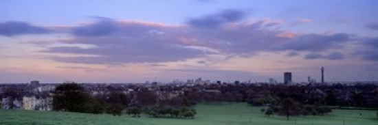 PPI93271L Building In A City Near A Park  Primrose Hill  London  England  United Kingdom Poster Print by  - 36 x 12 -  Panoramic Images