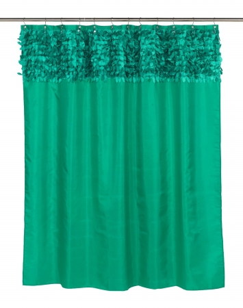Picture of Carnation Home Fashions FSCL-JAS-90 Jasmine Fabric Shower Curtain in Emerald