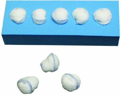 Picture of DUKAL Corporation 74436 Sterile- Tonsil Sponge- Double Strung- Medium- .88 in.