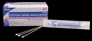 Picture of DDI 1304030 Dukal 6&quot; Sterile Cotton Tipped Applicators - Plastic Shaft  2-Pack Case of 10