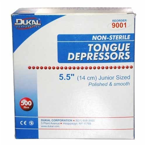 Picture of DDI 1303737 Dukal 6&quot; Tongue Depressors - Senior  Polished &amp; Non-Sterile Case of 10