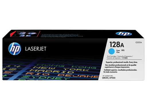 Hewlett Packard   - 128A Cyan Std Yield Toner - HP CE321A