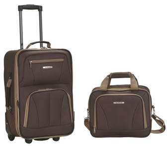 Picture of Rockland F102-BROWN 2 PC LUGGAGE SET - BROWN