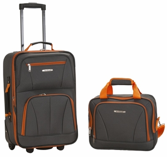 Picture of Rockland F102-CHARCOAL 2 PC LUGGAGE SET - CHARCOAL