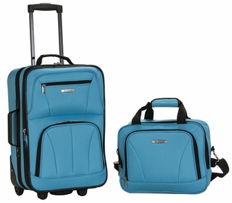 Picture of Rockland F102-TURQUOISE 2 PC TURQUOISE LUGGAGE SET - TURQUOISE