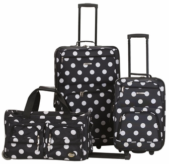 Picture of Rockland F165-BLACKDOT 3 PC LUGGAGE SET - BLACKDOT