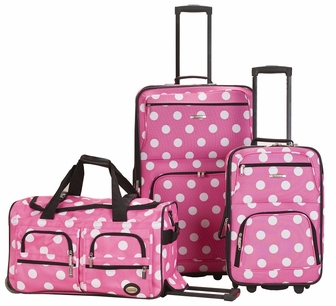 3 PC LUGGAGE SET - PINKDOT