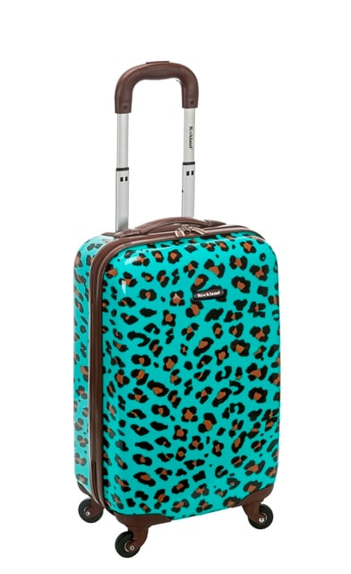 Picture of Rockland F191-BLUELEOPARD 20 in. POLYCARBONATE CARRY ON - BLUELEOPARD
