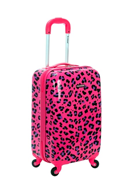 Picture of Rockland F191-MAGENTALEOPARD 20 in. POLYCARBONATE CARRY ON - MAGENTALEOPARD