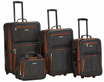 4 PC LUGGAGE SET - CHARCOAL