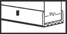 Vinyl Slide-On Door Bottom 1 .25 In. X 36 In. White
