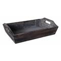 Cheung's FP-3772B Deep Wooden Shabby Brown Tray with Side handles Cheung's FP-3772B Deep Wooden Shabby Brown Tray with Side handles