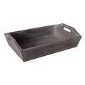 Cheung's FP-3772W Deep Wooden Shabby White Tray with Side handles Cheung's FP-3772W Deep Wooden Shabby White Tray with Side handles
