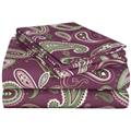 Impressions by Luxor Treasures FLAKGSH PAPR Cotton Flannel King Sheet Set Paisley, Purple Impressions by Luxor Treasures FLAKGSH PAPR Cotton Flannel King Sheet Set Paisley, Purple