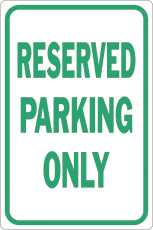 Universal 289135 Reserved Parking Only Heavy-Duty Reflective Sign, 12" x 18"