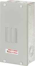 Load Center, BR, 2 Spaces, 70A, 120/240V AC, Main Lug, 1 Phase
